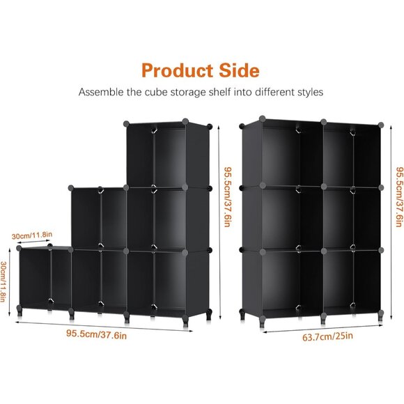 New 6-Cube Storage Organizer, Closet Cabinet Shelf Bookcase for Kids, Bedroom - Picture 3 of 13